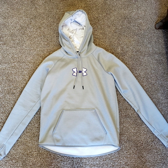 Women's Gray Under Armour Cold Gear Hoodie - Picture 4 of 10